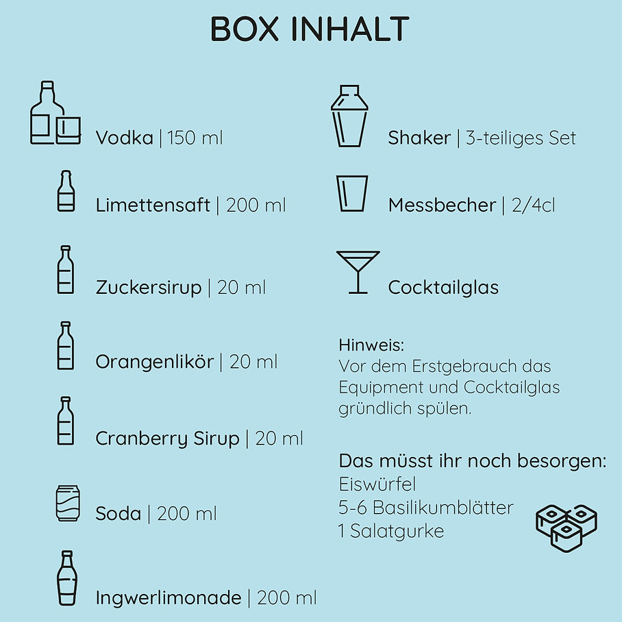 Die RUNES Vodka Erlebnis Cocktailbox